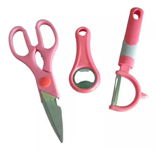 SET DE COCINA DYM * AMARILLO * TIJERA + PELAPAPA + ABRIDOR OUYAMEI