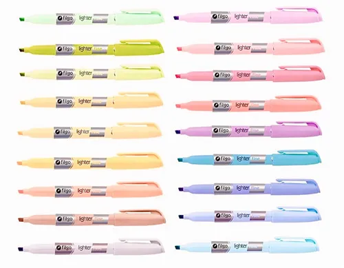 MEGA CAJA Resaltadores Pasteles FILGO x 18