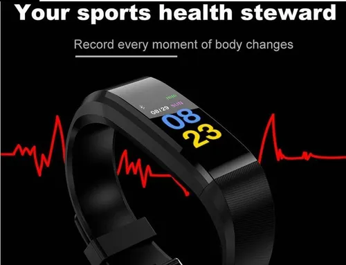 Reloj Brazalete "115 PLUS" Smart Band (NEGRO)