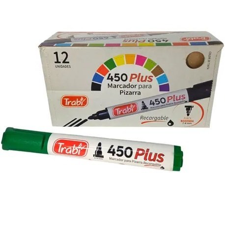 ||OFERTA EFECTIVO / TRANSFERENCIA|| Marcador para Pizarra ** Verde 450 (CAJA x 12) **  RECARGABLE Trabi