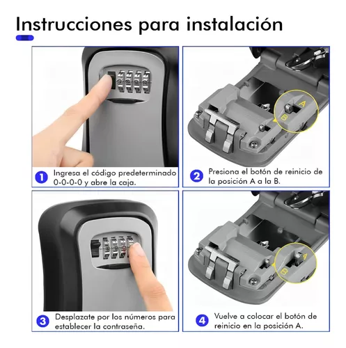 Caja de Seguridad * Guarda Llaves con Combinación * Mini - Dólares - Llaves - Tarjetas