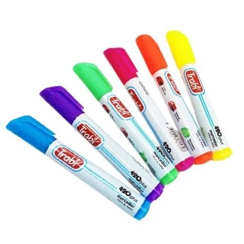 Marcadores Trabi NEÓN x 6 (Punta Redonda)