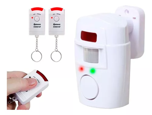 Alarma Domiciliaria Inalámbrica con Sensor de Movimiento y Sirena + 2 Controles