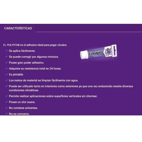 ADHESIVO " EL PULPITO " x 50 GR (Cerámicos, Zocalos, Kblecanal, Carteles)