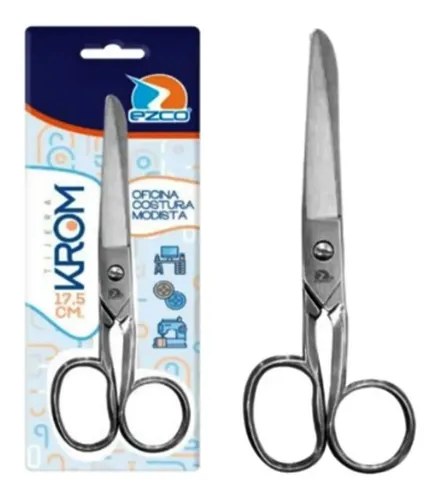 Tijera Ezco Acero Inoxidable - Krom - 17,5cm Oficina Costura Modista