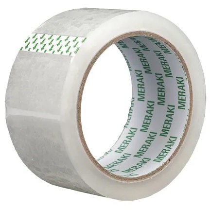 Cinta Adhesiva * MERAKI * Transparente de Embalar 48 x 80 mts