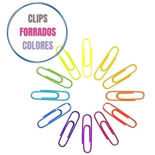 Clips SIFAP / EZCO FORRADOS ** COLORES ** N° 4 (33mm) Cajita x 100 unidades