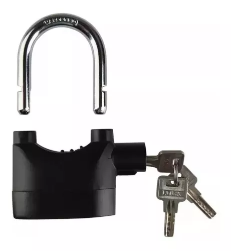 Candado Reforzado *con Alarma* Antirrobo 70 MM (3 llaves)