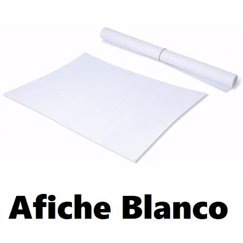 PAPEL AFICHE * BLANCO ECONOMICO* X UNIDAD