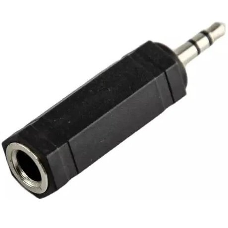 Adaptador Ficha para Microfonos Hembra Ancho (6.3mm) a Macho Fino (3.5mm)