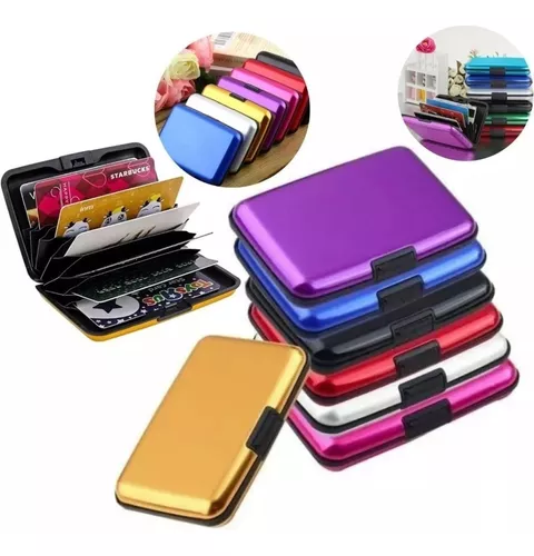 Tarjetero Organizador Metalizado - De Seguridad -