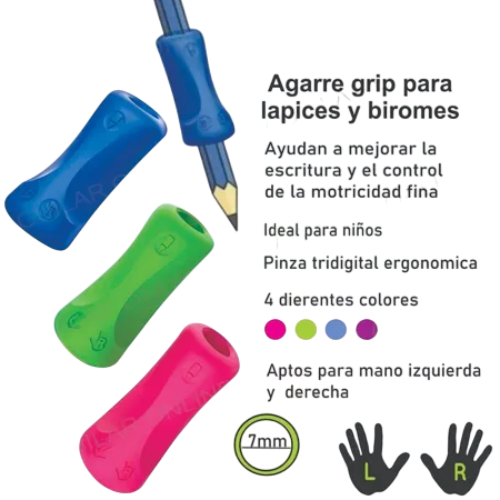 Adaptador Grip Ergonómico para Diestros o Zurdos (Mejora AGARRE, MOVIMIENTO Y PRESIÓN)