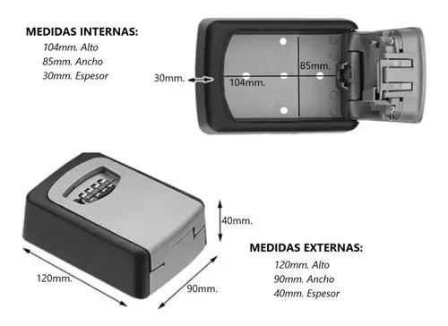 Caja de Seguridad * Guarda Llaves con Combinación * Mini - Dólares - Llaves - Tarjetas