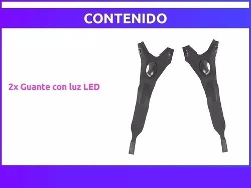 Guantes Luz Led Linterna x 2 Luz Blanca (De Trabajo - Pesca - Camping - Mecánica - Electricidad)