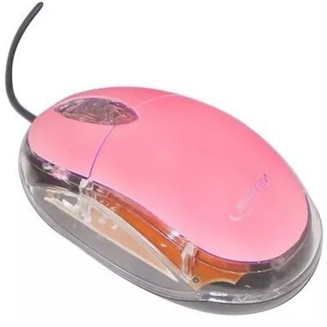 Mouse Luminoso Noga * Rosa Pastel * (Con Kble USB)