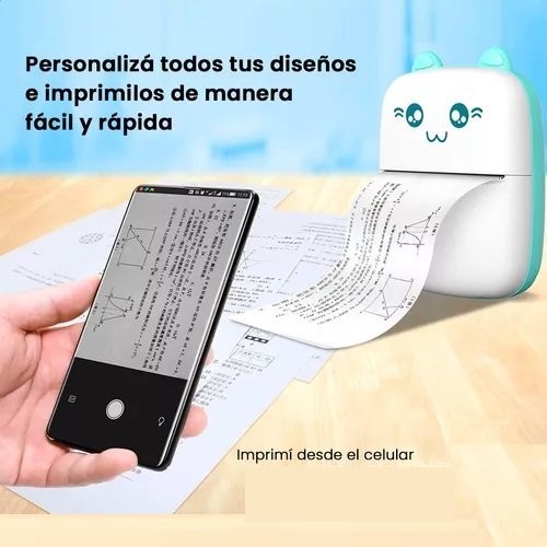 MINI IMPRESORA TERMICA * GATITO KAWAII * PORTATIL BLUETOOTH