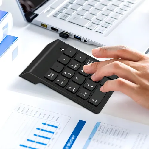 Teclado * Numerico INALAMBRICO * Negro Notebook USB Keypad