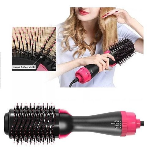Cepillo "NITSUK 1000w " Secador Voluminizador De Cabello Brushing Electrico 3 EN 1 (SECA, ALISA Y DA VOLUMEN)