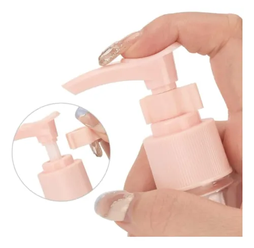 KIT FRASCOS DE VIAJE P/ COSMETICOS x 5 UNIDADES + BOLSA ZIP