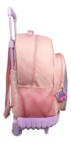 Mochila Con Carro * TRENDY LENTEJUELAS * 18" Pulgadas Escolar Reforzada -Calidad-