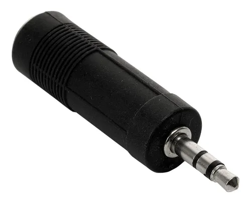 Adaptador Ficha para Microfonos Hembra Ancho (6.3mm) a Macho Fino (3.5mm)