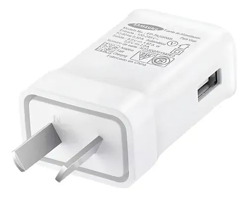 CABEZAL ** SAMSUNG ** 2A (SIN CABLE) CARGADOR - ENCHUFE Original - Entrada USB (IDEAL RELOJES, AURICULARES, DISPOSITIVOS VARIOS)