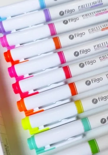 Resaltadores Filgo x10 "FLUO COLLECTION" MULTILIGHTER **Doble Punta** (NUEVOS)