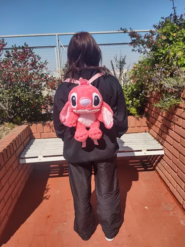 MOCHILAS PELUCHE * STITCH ROSA *