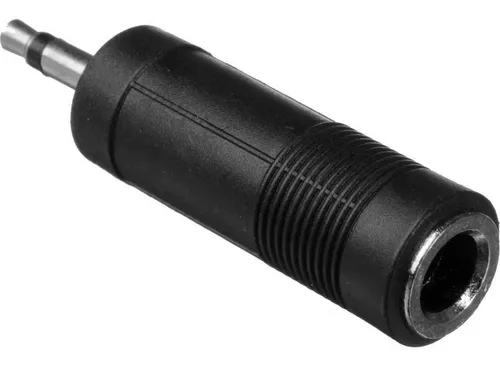 Adaptador Ficha para Microfonos Hembra Ancho (6.3mm) a Macho Fino (3.5mm)