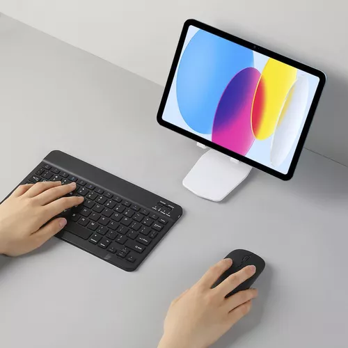 Combo NOGA Mini Inalámbrico * NEGRO * RECARGABLE (Teclado Recargable+ Mouse) Pc Notebook Celular Tablet
