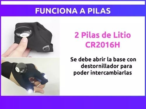 Guantes Luz Led Linterna x 2 Luz Blanca (De Trabajo - Pesca - Camping - Mecánica - Electricidad)