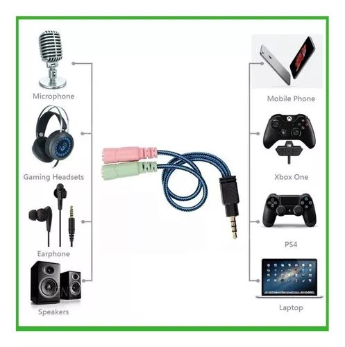 CABLE ADAPTADOR PARA AURICULARES (PC A JACK 3.5 UNIVERSAL) DE AUDIO