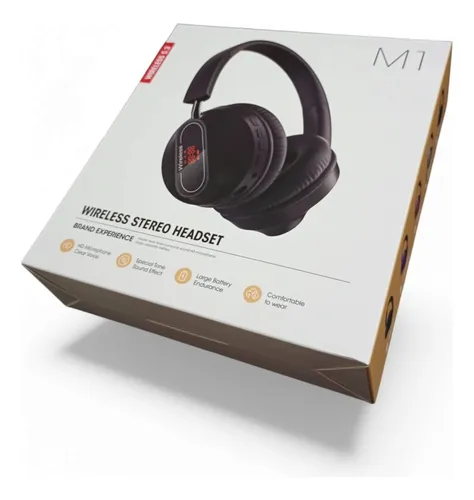Auriculares Inalámbricos * M1 Negro * Bluetooth (Batería Larga duracion)