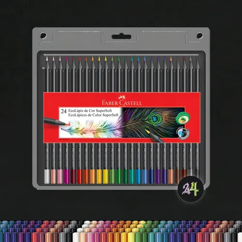 Lapices FABER CASTELL - SUPERSOFT x 24 Colores
