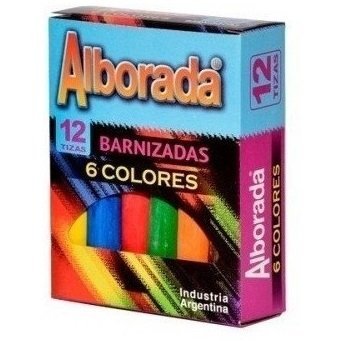 Tizas ALBORADA x 12 " Colores " (Barnizadas)