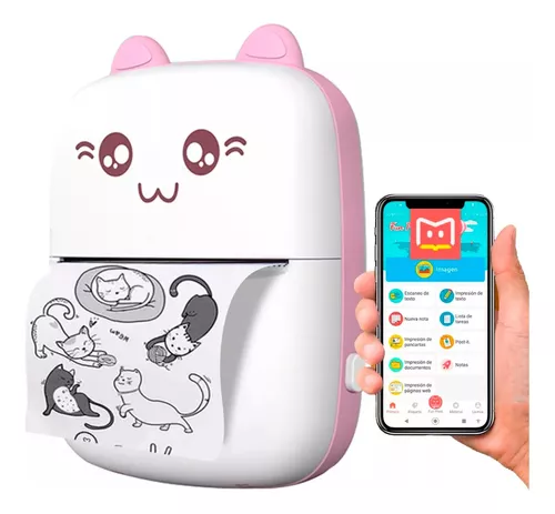 MINI IMPRESORA TERMICA * GATITO KAWAII * PORTATIL BLUETOOTH