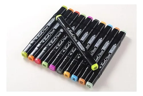 Kit de Marcadores de Artistica * Doble Punta x 12 Unidades en Blister * Premium Touch