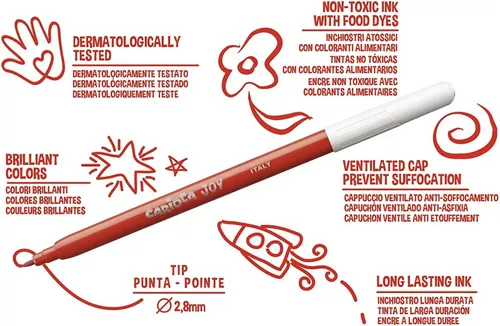 Mega Caaja Marcadores Fibras CARIOCA JOY x 50 -Made In Italy- Caaja regalo