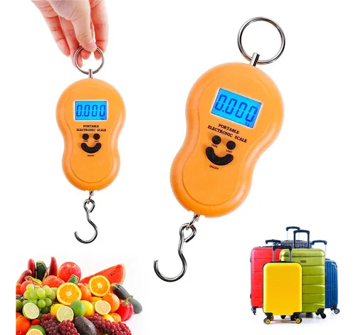 Balanzas Electrónicas 50 Kg c/ Gancho - Valijas - Equipaje - Pesca