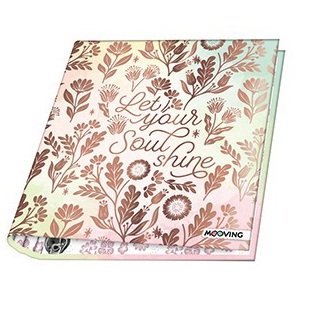 Carpetas 3 anillos " MOOVING GOLDEN ROSE " (SOUL SHINE)