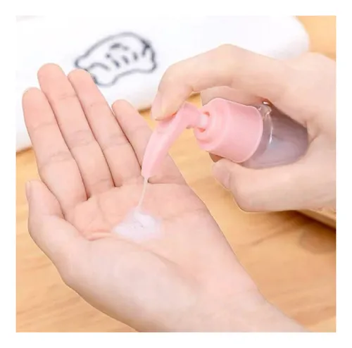 KIT FRASCOS DE VIAJE P/ COSMETICOS x 5 UNIDADES + BOLSA ZIP