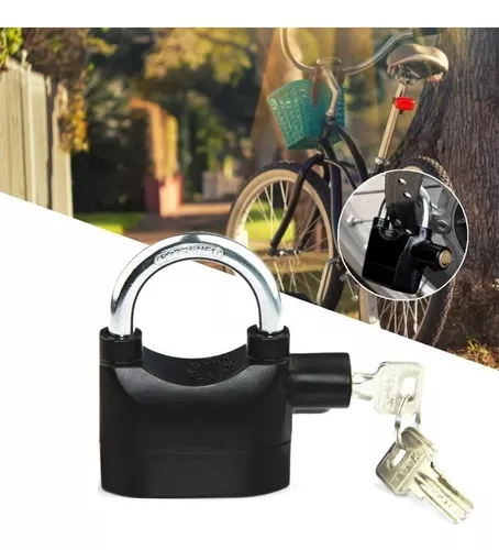 Candado Reforzado *con Alarma* Antirrobo 70 MM (3 llaves)