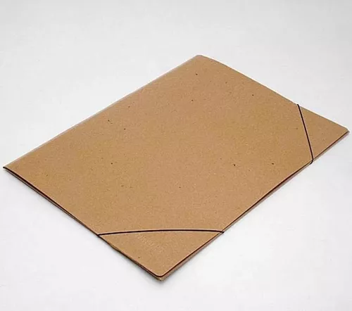 CARPETA CARTON A3 ** MARRON ** 3 SOLAPAS // DOBLE OFICIO //