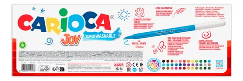 Mega Caaja Marcadores Fibras CARIOCA JOY x 50 -Made In Italy- Caaja regalo