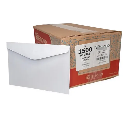 Sobres para Cartas Blanco Comercial x CAJA (500 Unidades)