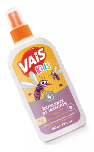 REPELENTE * VAIS KIDS 200ML * LARGA DURACION 4-6 HS SPRAY (Extra Grande) - Para Niños -