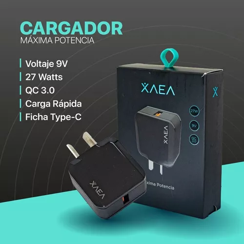 Cargador para Celular * XAEA Tipo " C " 27W * Premium Usb (Carga Ultra Rapida) - Calidad de un Original