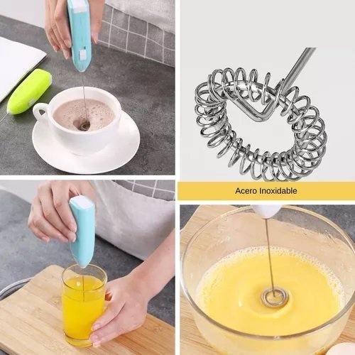 Batidor Café Leche Crema Espuma Huevos Cocina - A Pilas