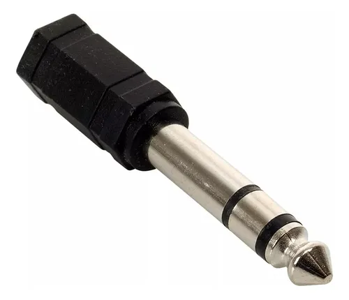 Adaptador Ficha para Microfonos Macho Fino (3.5mm) a Hembra Ancho (6.3mm)