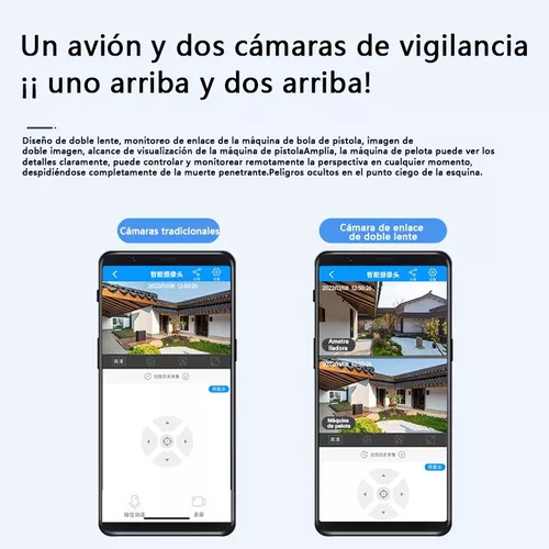 Camara de Seguridad * DOBLE SMART CAMERA OR 204 * 2 Antenas Inalambrica 360° 8 Mega Pixeles (INTERIOR - EXTERIOR) FIJA + DOMO MOVIL (SEGUIMIENTO INTELIGENTE)